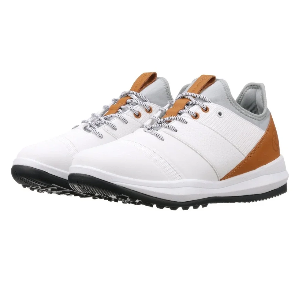 Athalonz EnVe Golf Shoes, Men Size 8  White/Tan. Less Sway - More Distance NIB‎